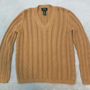 Lauren Ralph Lauren V-neck cotton sweater, size medium